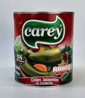 Pickled Green Jalapeño Chillies - Whole - 2.8kg tin
