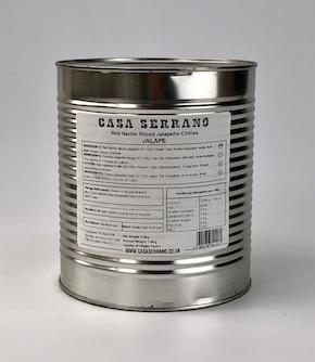 Pickled Red Jalapeño Chillies - Nacho Sliced 2.8kg tin