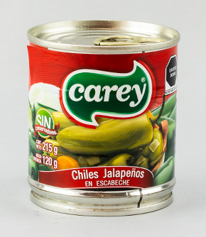 Pickled Jalapeños Whole 215g Tin - Carey