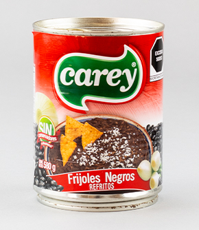 Refried Black Beans 580g tin - Carey 