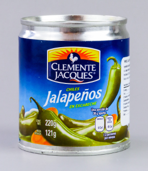 Pickled Jalapeños Whole 220g Tin - Clemente Jaques