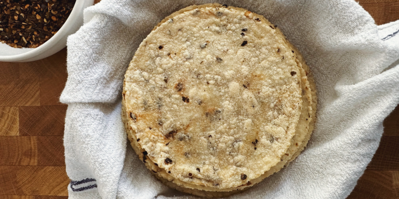 Corn Tortillas with Pasilla Chilli Flakes by Karla Zazueta