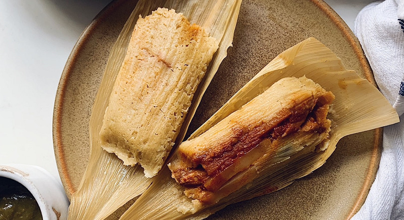 Ancho Chilli Chicken Tamales by Karla Zazueta - banner image