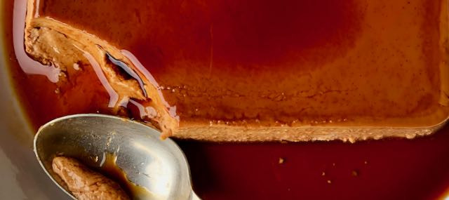 Ancho, orange, cajeta flan - banner image