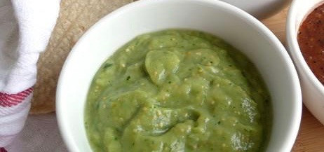 Tomatillo & avocado taco sauce - banner image